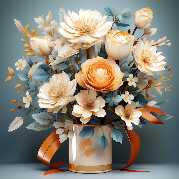 paper flower arrangement