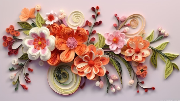 Paper flowers that are made by paper flowers