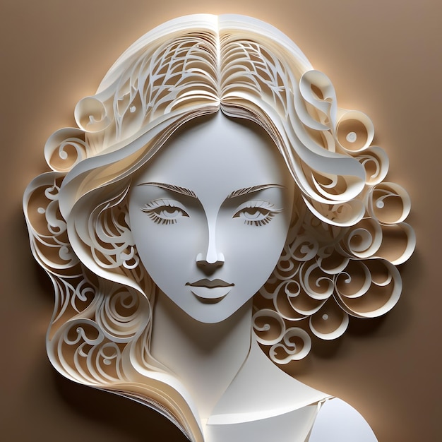 Paper Folded Beauty A Captivating Portrait