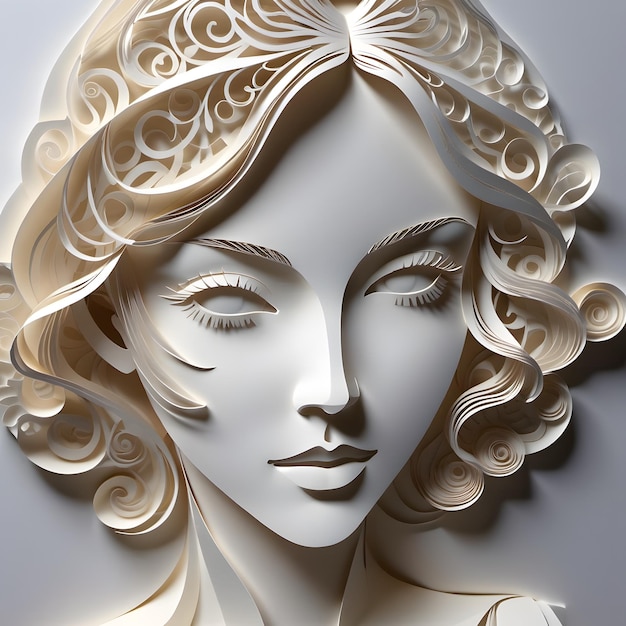 Paper Folded Beauty A Captivating Portrait