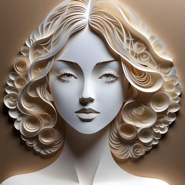 Paper Folded Beauty A Captivating Portrait