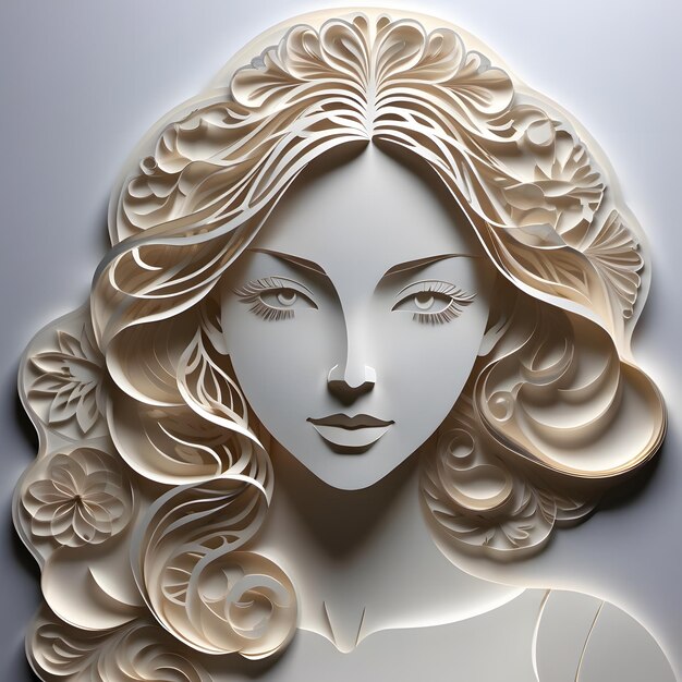 Paper Folded Beauty A Captivating Portrait