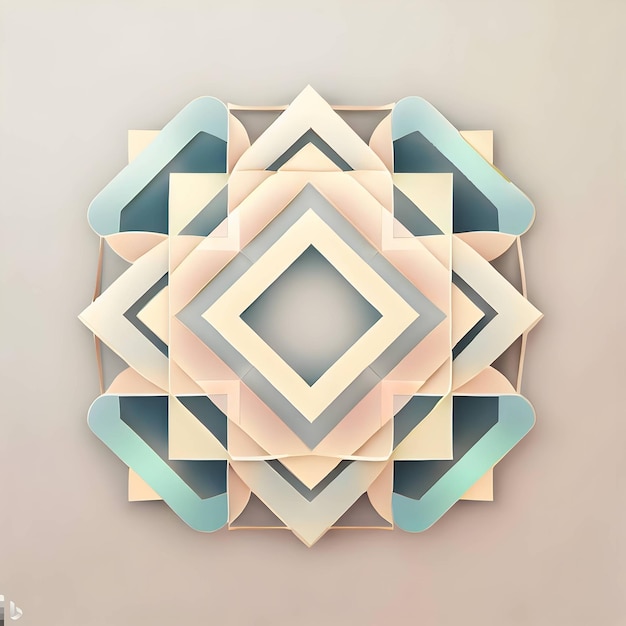 Paper graphic of islamic geometric art islamic decoration ramadan kareem