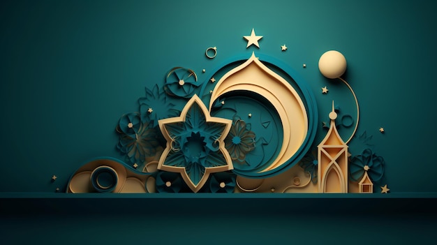 Paper Graphic of Islamic Geometric Art