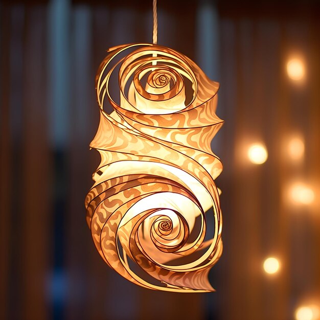 Paper Lantern Spiral Plug in Metallic Sewing