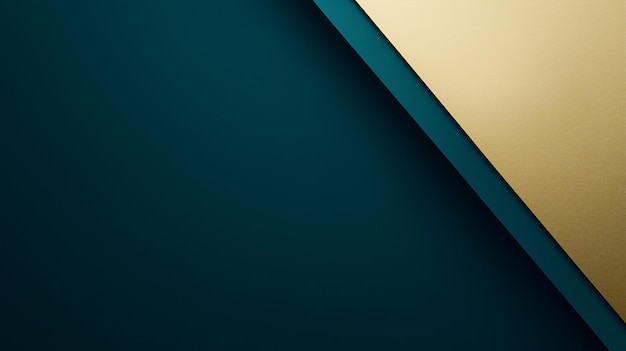 Paper layer diagonal with blue and gold color with shadow for background presentation