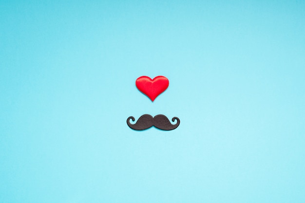 Paper moustaches for men fathers dad concept