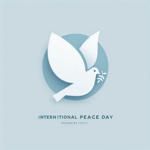 Photo paper peace day with dove