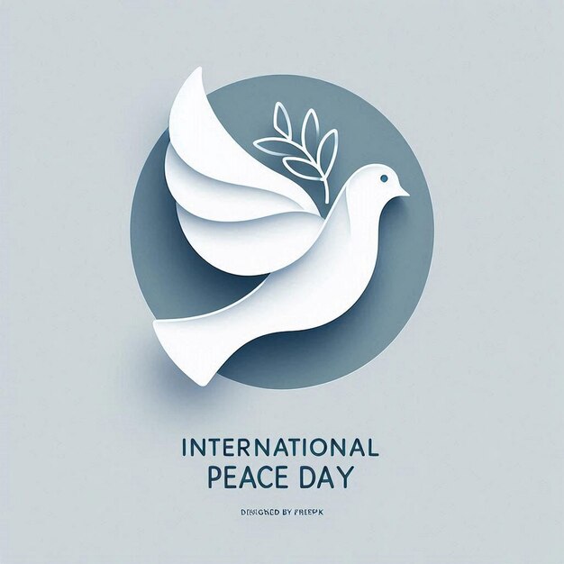 Paper peace day with dove