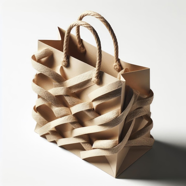 paper shopping bag on white