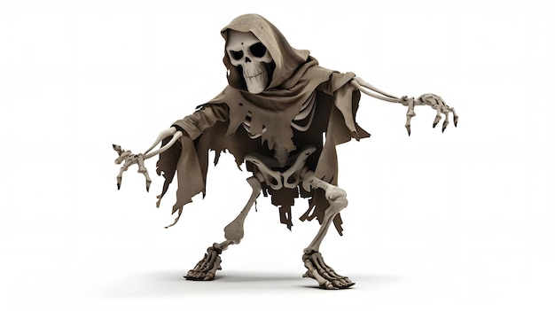 a paper skeleton made by a skeleton with a skull and bones