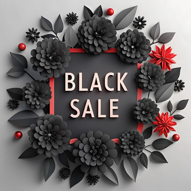 Photo paper style black friday arrangement