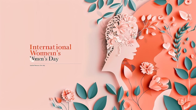 Photo paper style international women s day background vector design