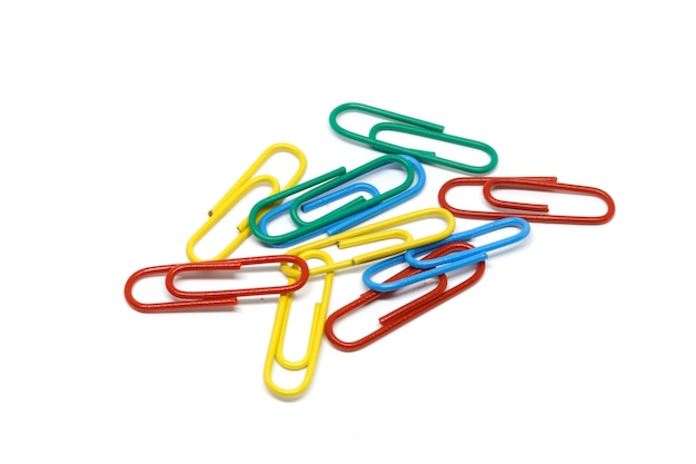 Paperclip white background.