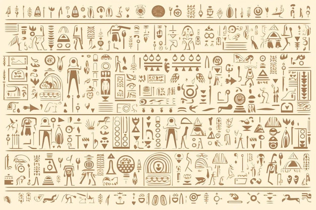 Papyrus Hieroglyphs Seamless Wallpaper