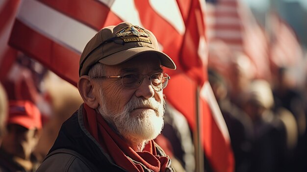 Photo parade on veteran day