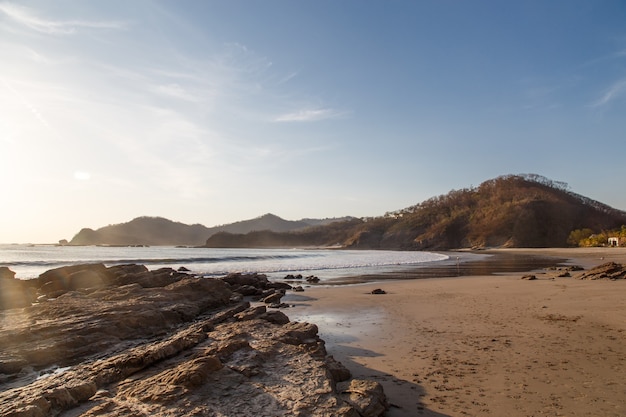 Paradise on the beach, a beautiful sunset in san juan del sur