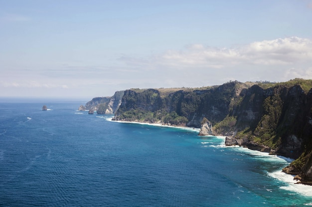 Paradise island Nusa Penida, beautiful Cliff landscape manta point