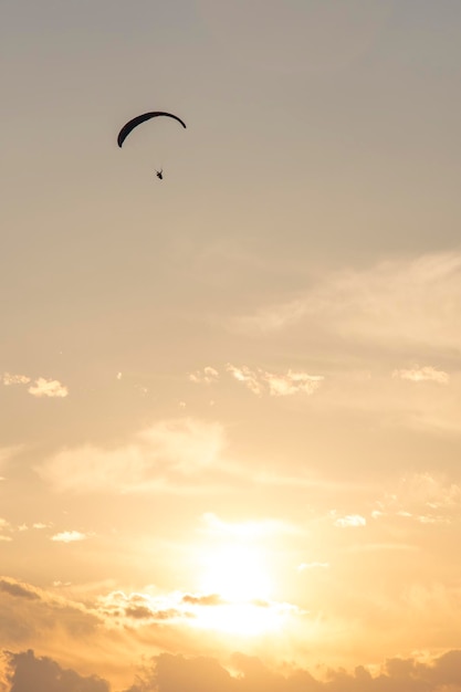 Paragliding in the sky