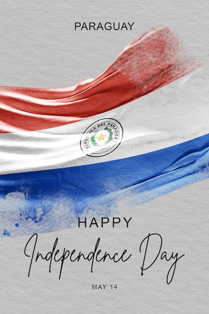 PARAGUAY independence day social media post banner poster template march