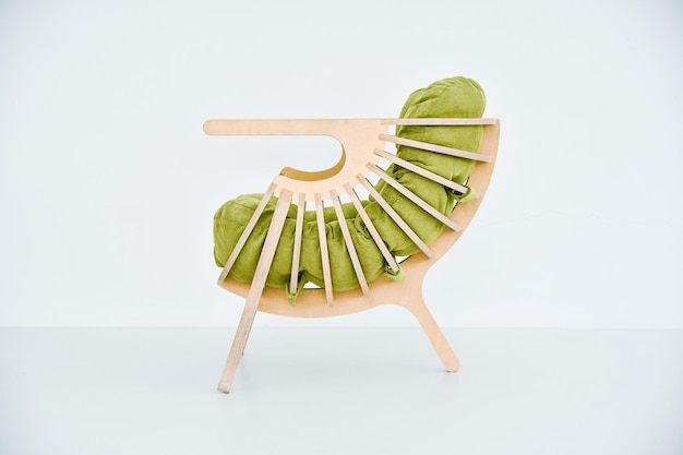 parametric plywood armchair shell green