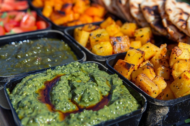 Photo paratha with savory chutney