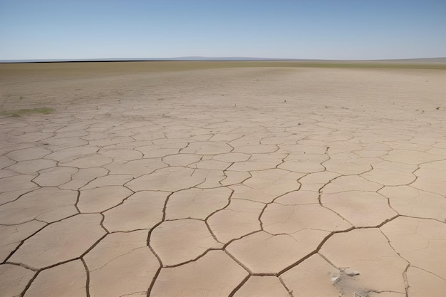 Parched Cracked Land Isolated on White Background