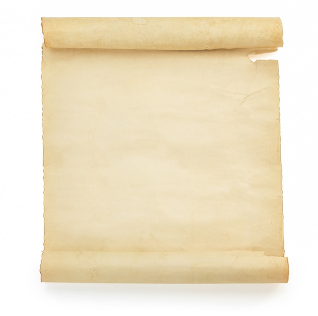 Parchment scroll isolated 