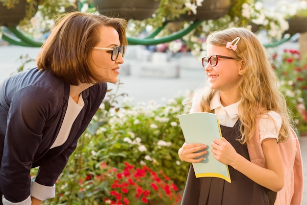 Parent communicates with child