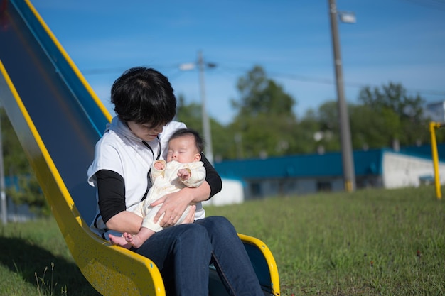 Parents and Children and the Slide