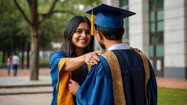 parents congratulate the student who finis