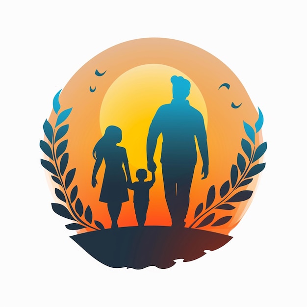 Photo parents day vector logo isolated on background