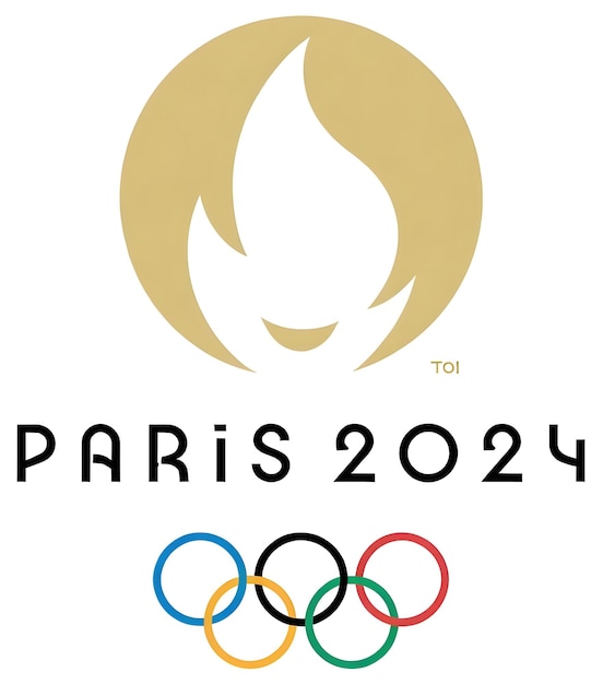 paris 2024 olympics banner new logo icon vector illustration