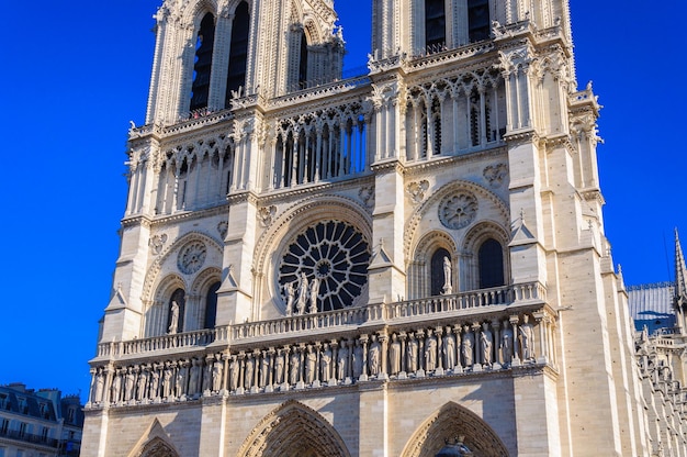 PARIS FRANCE APRIL 15 2019 Notre Dame de Paris cathedral France Gothic architecture