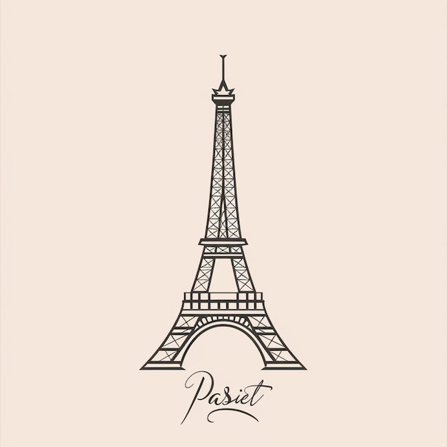 paris tower vector logo isolated on background