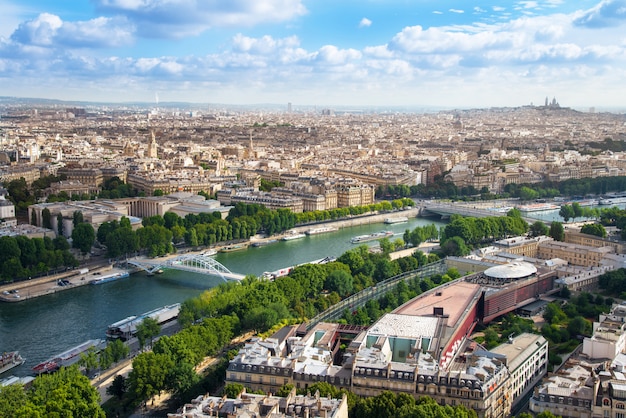 Paris view from the Eiffel Tower