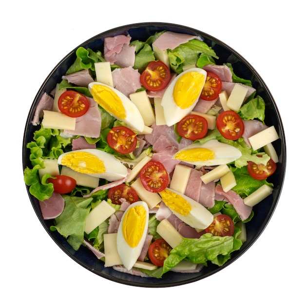 Parisian Salad salad ham cheese tomatoes egg studio photography