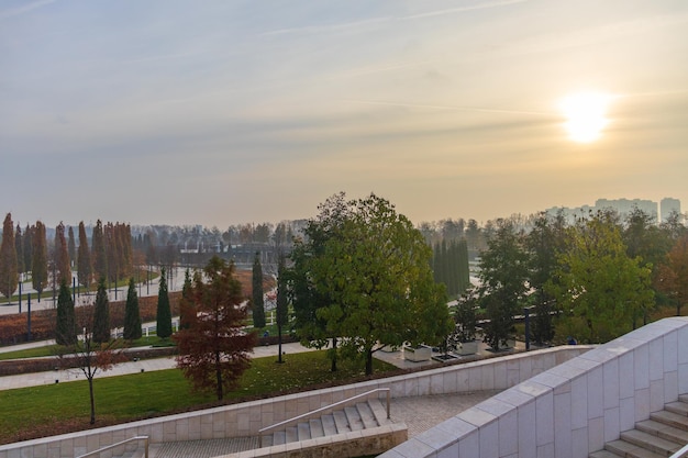 Park during autumn season