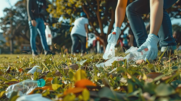 Photo park litter collection