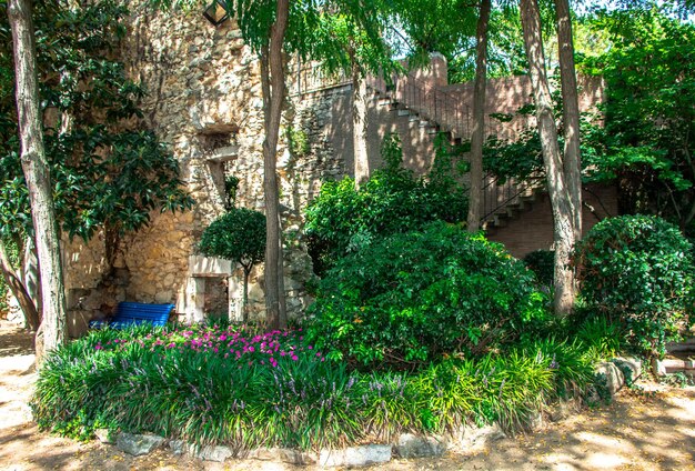 Park in the old town of Girona.  Catalonia