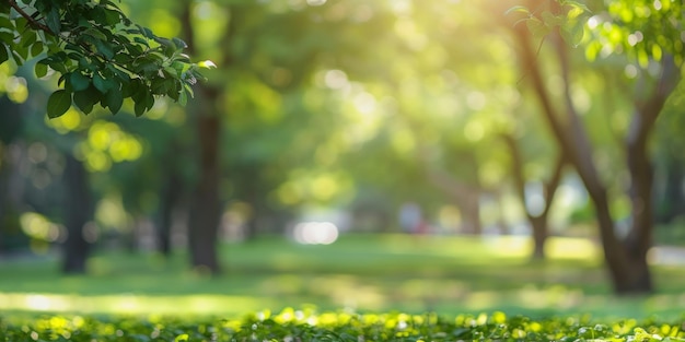 A park with trees and grass