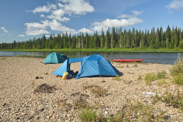 Parking travelers along the national Park Yugyd VA