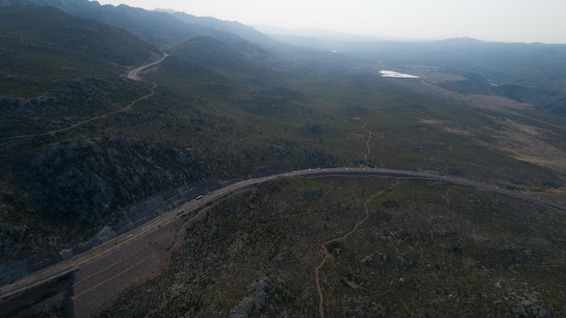 parks mountains roads and highways of Croatia from a drone