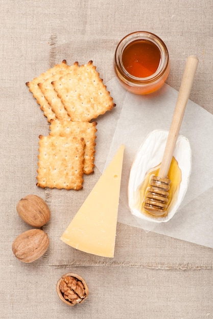 Parmesan cheese honey cookies and nuts