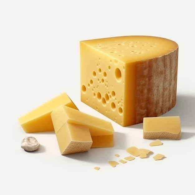 Parmigiano Reggiano is a hard textured cheese made from cow's milk AI generated