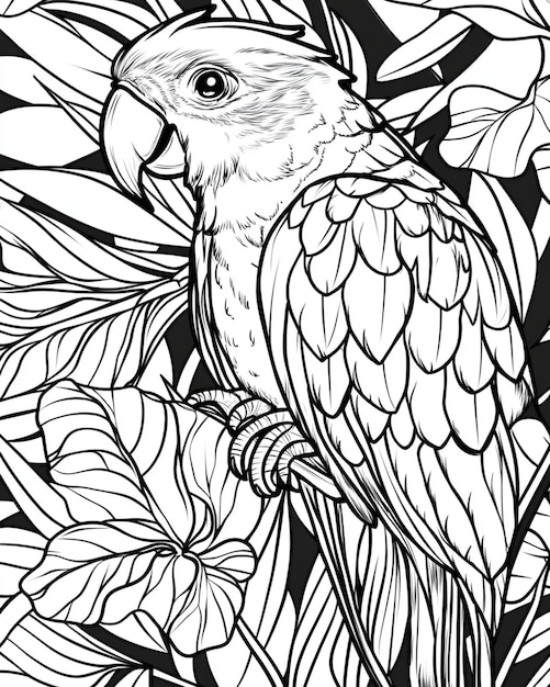 Parrot Coloring Page