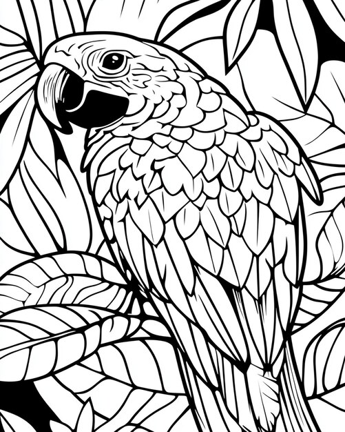 Parrot Coloring Page