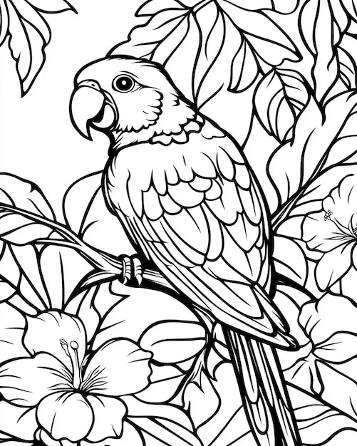 Parrot Coloring Page