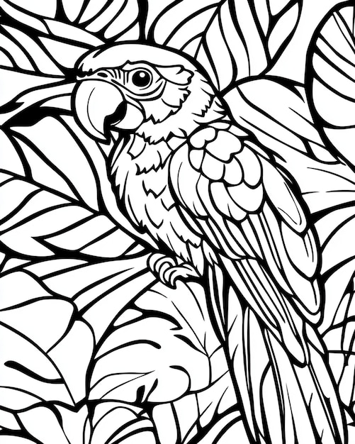 Parrot Coloring Page