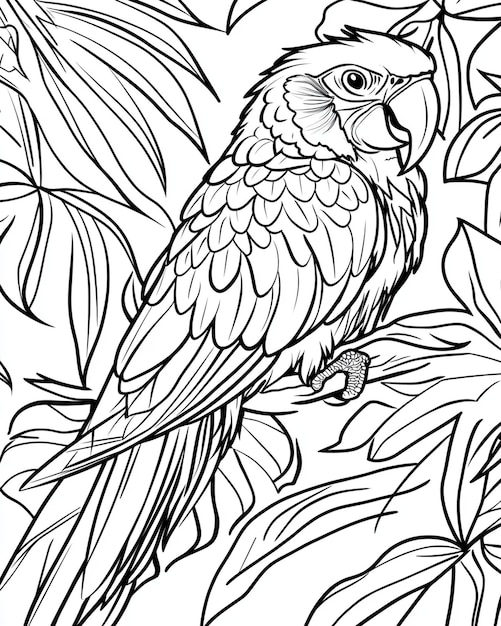 Parrot Coloring Page